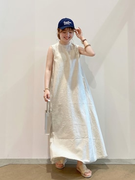 フリンジノースリーブワンピース 948635を使った人気ファッション 