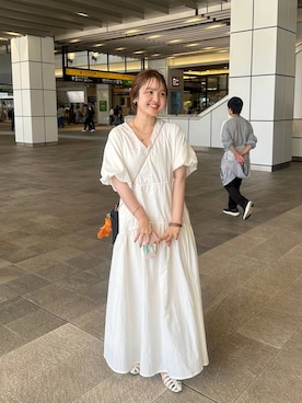 「tiny tiny（ティニーティニー）のアイテム（バッグ）」を使った、tomoneさん（レディース・158cm）の春コーディネート