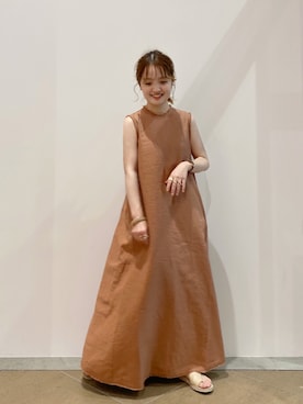 フリンジノースリーブワンピース 948635を使った人気ファッション 