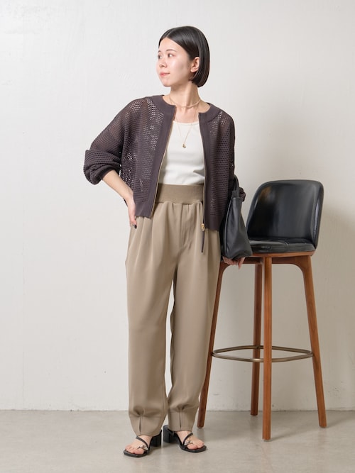 Jena espacemerveilleux メッシュニットブルゾン メッシュニットブルゾン | Jena espace merveilleux(ジェナ