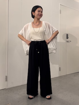 「アイテム（キャミソール）」を使った、ぴらこさん（骨格ナチュラル・レディース・153cm）の夏コーディネート