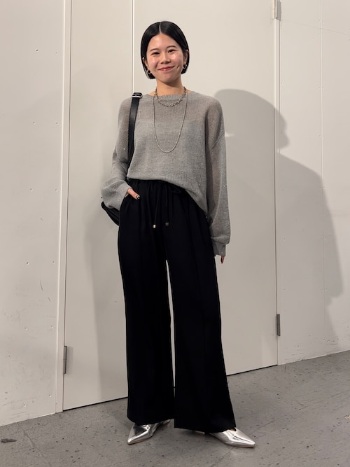 ぴらこ企画カラー登場】スパンコールメッシュニット（ニット