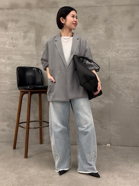 「Jena espace merveilleux（ジェナ　エスパスメルヴェイユ）のアイテム（ジャケット/アウター）」を使った、ぴらこさん（レディース・153cm）の春コーディネート