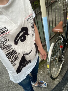 「JUNYA WATANABE MAN（ジュンヤワタナベマン）のアイテム（Tシャツ/カットソー）」を使った、0540925さん（メンズ・181cm）の夏コーディネート