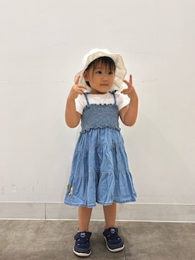 「GAP（ギャップ）のBabygap リブtシャツ（Tシャツ/カットソー）」を使った、あると/うたはさん（キッズ・90cm）の夏コーディネート