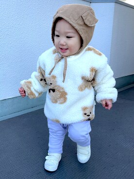 「Babiesrus（ベビーザらス）のアイテム」を使った、あると/うたはさん（キッズ・80cm）の冬コーディネート