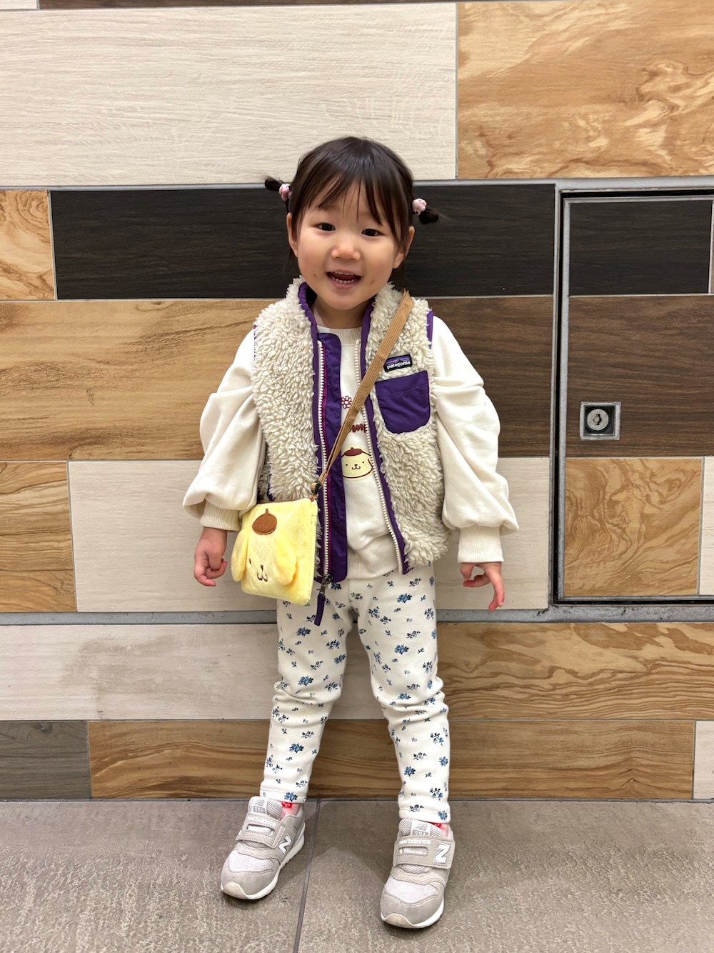 patagonia ベスト レディースM （メンズS） ベージュ/パープル好配色 Patagonia(パタゴニア)W'S CLASSIC RETRO-X VEST ウィメンズクラシック