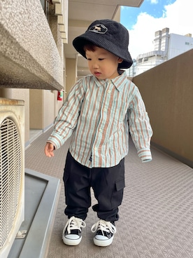 「babyGAP（babyGAP）のアイテム（トップス）」を使った、あると/うたはさん（キッズ・80cm）の春コーディネート
