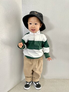 「ごきげんウィーク」｜「アイテム（チノパンツ）」を使った、あると/うたはさん（キッズ・80cm）の春コーディネート