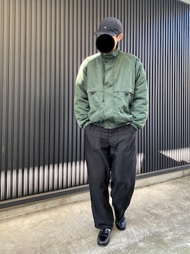 「kutir（クティール）のアイテム（ブルゾン）」を使った、AKIRAさん（メンズ・180cm）の冬コーディネート