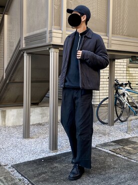 「AURALEE（オーラリー）のアイテム（ブルゾン）」を使った、AKIRAさん（メンズ・180cm）の冬コーディネート