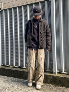 「アイテム（スウェット）」を使った、AKIRAさん（メンズ・180cm）の冬コーディネート