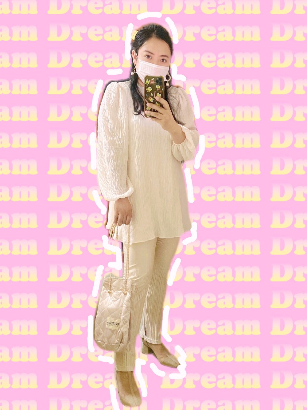 「one after another NICE CLAUPのアイテム（トップス、ベージュ系）」を使った、Amy Leeさん（レディース・158cm）の秋コーディネートの1枚目の写真