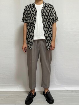 「古着のアイテム（シャツ/ブラウス、その他）」を使った、junpapa0811さん（メンズ・181cm）の夏コーディネート