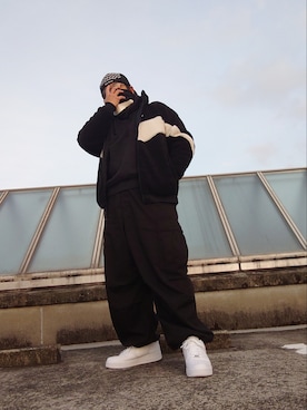 「NIKE（ナイキ）のアイテム（ブルゾン）」を使った、やまちゃんさん（メンズ・170cm）の冬コーディネート