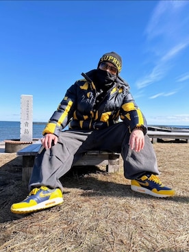 「NIKE（ナイキ）のアイテム（ダウンジャケット/コート）」を使った、やまちゃんさん（メンズ・170cm）の冬コーディネート