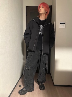 「アイテム（ダウンジャケット/コート）」を使った、清水諄 shimizu junさん（メンズ・177cm・20代）の秋コーディネート