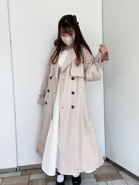 「OLIVE des OLIVE（オリーブデオリーブ）のアイテム（トレンチコート）」を使った、wakanaさん（レディース・153cm）の冬コーディネート