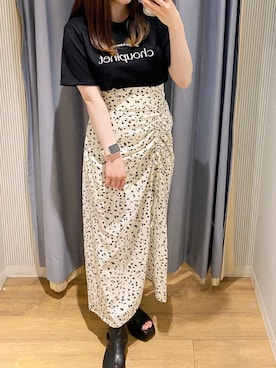 「スリット」｜「アイテム（その他シューズ）」を使った、wakanaさん（レディース・153cm）の春コーディネート