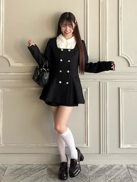 「アイテム（ノーカラージャケット）」を使った、wakanaさん（レディース・153cm）の夏コーディネート