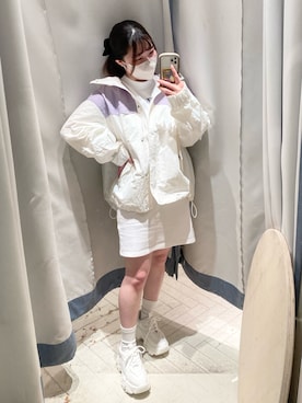 「OLIVE des OLIVE（オリーブデオリーブ）のアイテム（マウンテンパーカー）」を使った、wakanaさん（レディース・153cm）の春コーディネート