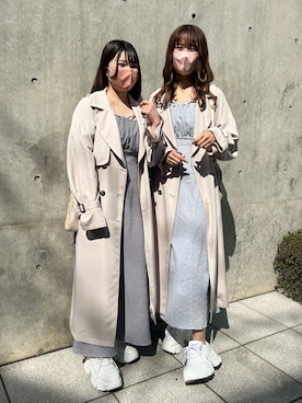 「OLIVE des OLIVE（オリーブデオリーブ）のアイテム（トレンチコート）」を使った、wakanaさん（レディース・153cm）の春コーディネート