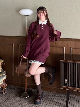 「アイテム（スカート）」を使った、wakanaさん（レディース・153cm）の秋コーディネート