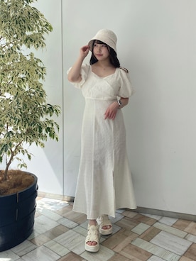 「OLIVE des OLIVE（オリーブデオリーブ）のアイテム（帽子）」を使った、wakanaさん（レディース・153cm）の春コーディネート