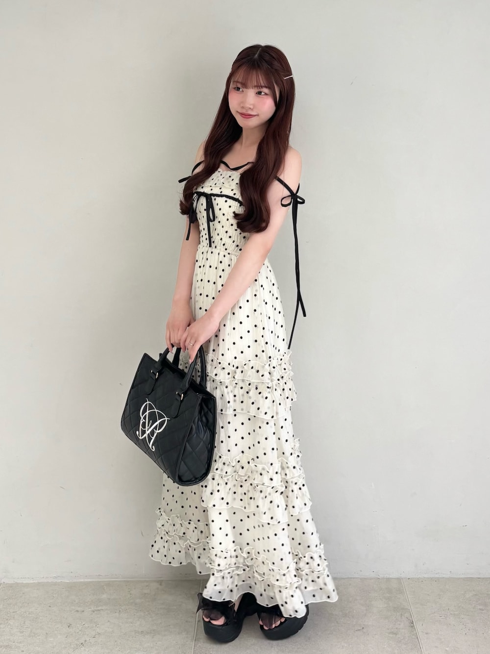 WEB限定カラー/8色展開】Saxe flower stroll ロングワンピを使った人気