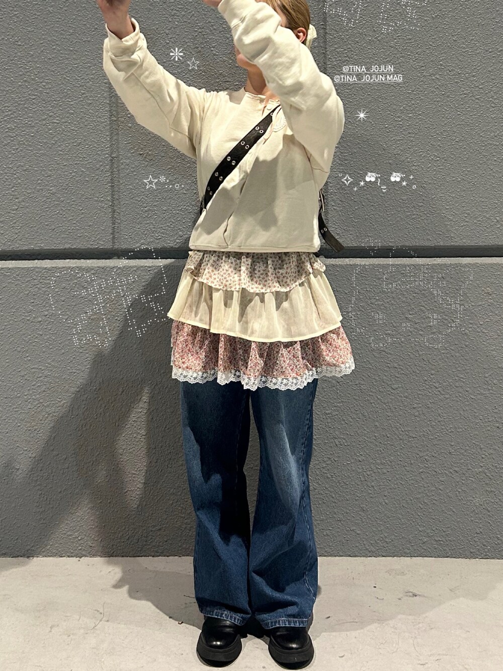 TINA：JOJUN（ティーナジョジュン）の「フリルラップレイヤード