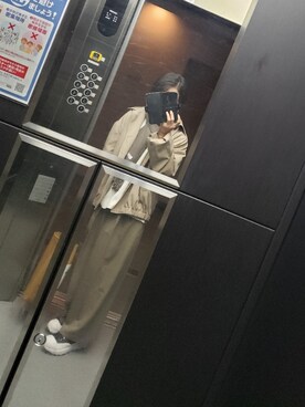 「epnok（エプノック）のアイテム（ブルゾン）」を使った、しゅうさん（メンズ・160cm）の秋コーディネート