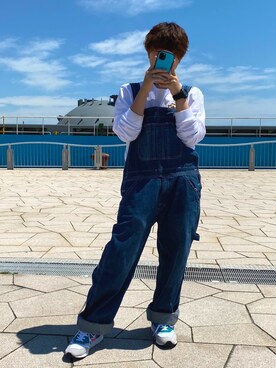 「SITRY（シトリー）のアイテム（オールインワン・サロペット）」を使った、WATAさん（メンズ・163cm）の秋コーディネート