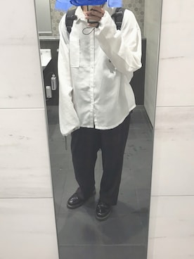 「THE CASUAL（カジュアル）のアイテム（スラックス）」を使った、あむいさん（メンズ・173cm）の秋コーディネート