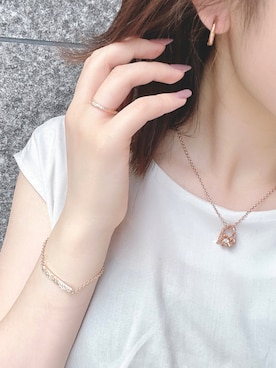 「アイテム（ピアス（片耳用））」を使った、blackdiaoceanさん（レディース・158cm）の夏コーディネート