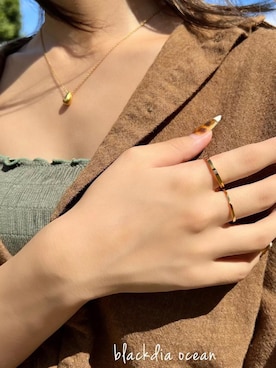 「アイテム（ゴールド系）」を使った、blackdiaoceanさん（レディース・153cm）の秋コーディネート