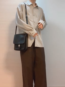「DEVICE（デバイス）の【WEARISTA こーせ ×DEVICE コラボ】Rename フロントバックル ショルダーバッグ（ショルダーバッグ）」を使った、gokundayoさん（メンズ・173cm）の秋コーディネート