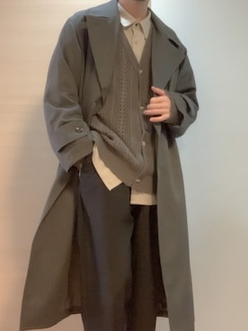 「ファッションの力を信じよう」｜「アイテム（トレンチコート）」を使った、gokundayoさん（メンズ・173cm）の冬コーディネート