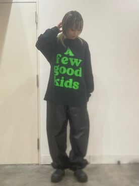 「ADD SEOUL（エーディーディーソウル）のアイテム」を使った、顔さん（レディース・163cm）の冬コーディネート