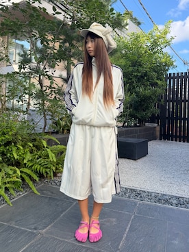 「Needles（ニードルス）のアイテム」を使った、顔さん（レディース・163cm）の夏コーディネート