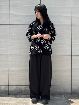 「WHITELAND（ホワイトランド）のアイテム（パンツ）」を使った、顔さん（レディース・163cm）の夏コーディネート