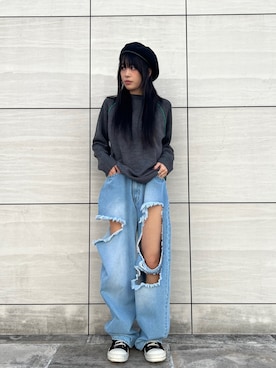「DRKSHDW by RICK OWENS（ダークシャドウ バイ リックオウエンス）のアイテム」を使った、顔さん（レディース・163cm）の秋コーディネート