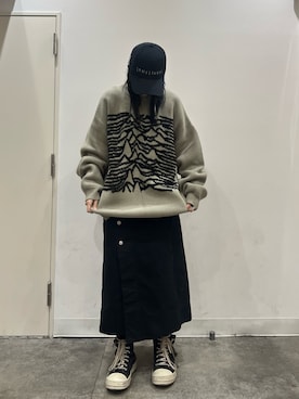 「Danke schon」｜「アイテム（キャップ）」を使った、顔さん（レディース・163cm）の秋コーディネート
