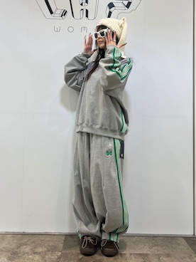 「Needles（ニードルス）のアイテム」を使った、顔さん（レディース・163cm）の冬コーディネート