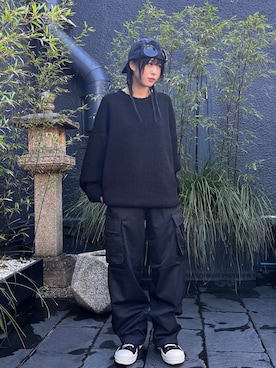 「DRKSHDW by RICK OWENS（ダークシャドウ バイ リックオウエンス）のアイテム」を使った、顔さん（レディース・163cm）の秋コーディネート