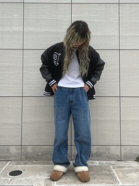 「A4A（エーフォーエー）のアイテム（ブルゾン）」を使った、顔さん（レディース・163cm）の秋コーディネート