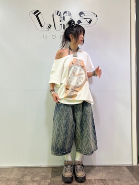 「VAQUERA（バケラ）のアイテム」を使った、顔さん（レディース・163cm）の夏コーディネート