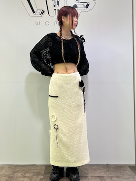 「Little sunny bite（リトルサニーバイト）のアイテム」を使った、顔さん（レディース・163cm）の春コーディネート
