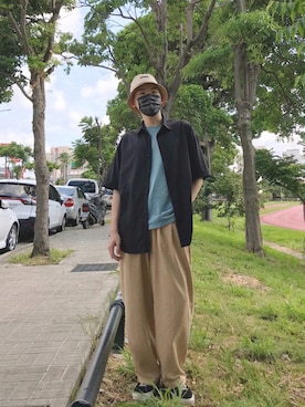 「hao（ハオ）のアイテム」を使った、YAOさん（メンズ・176cm）の夏コーディネート