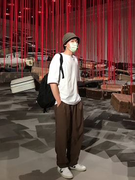 「NET（ネット）のアイテム（帽子）」を使った、YAOさん（メンズ・176cm）の夏コーディネート