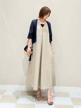「Vネック」｜asanofさん（レディース・160cm）の夏コーディネート